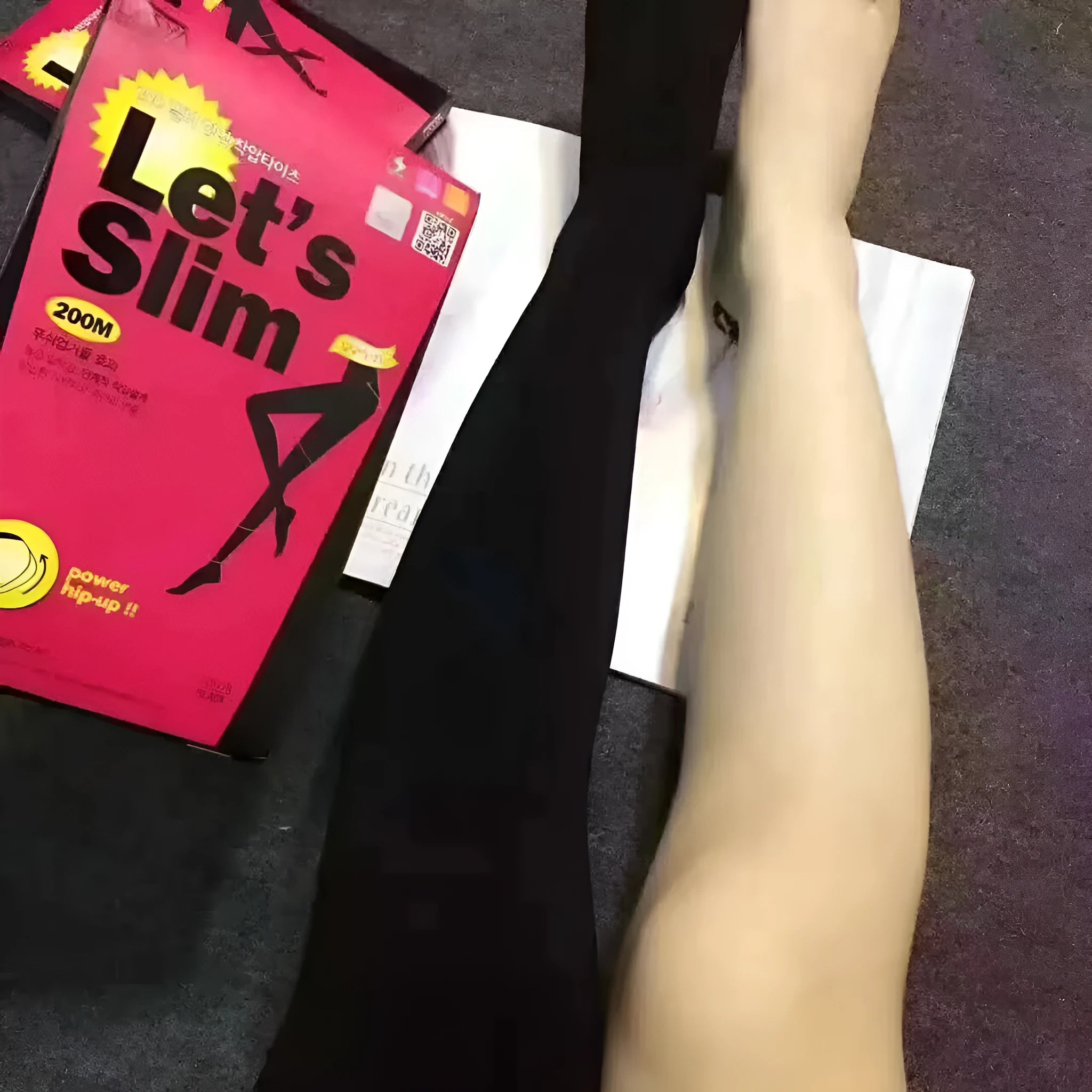 Beige and black lifting hips and abdomen stovepipe shaping socks made from polyester fibre