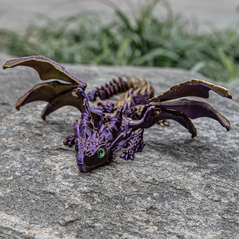 3D printed dragon wing decoration in PLA plastic measuring 25×16×3cm