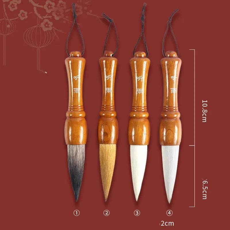 Large traditional Chinese painting brush with sheep hair nib for calligraphy and ink painting
