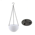 Plastic hanging basket with inner tank and metal chain in one of seven colours