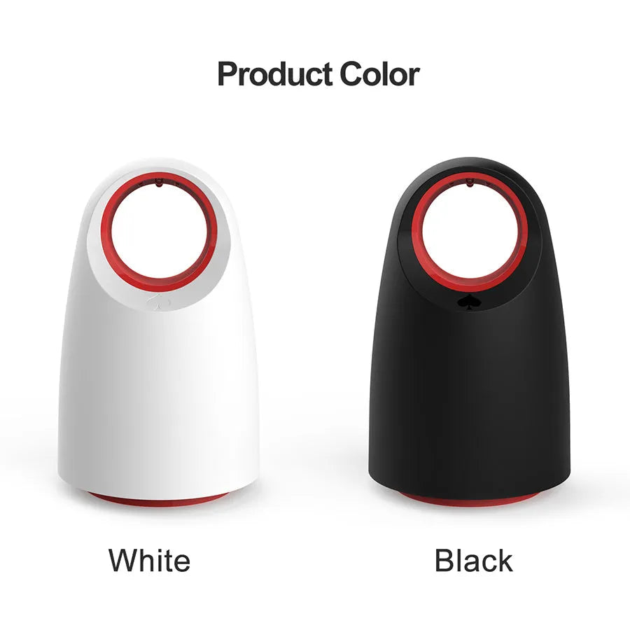 Black or white USB rechargeable silent mosquito killer with UV light.