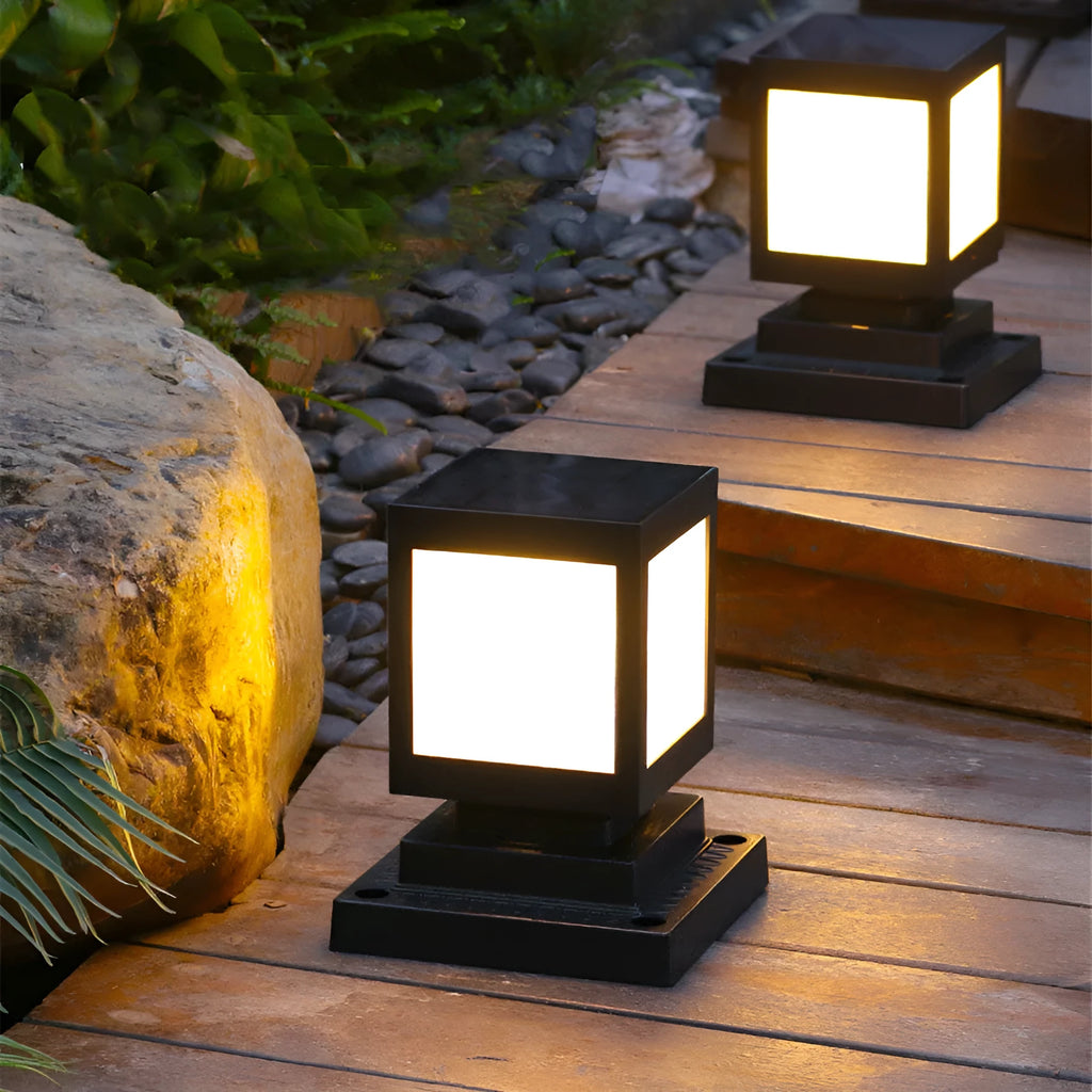 Solar garden lights for outdoor landscape and wall installation with waterproof design