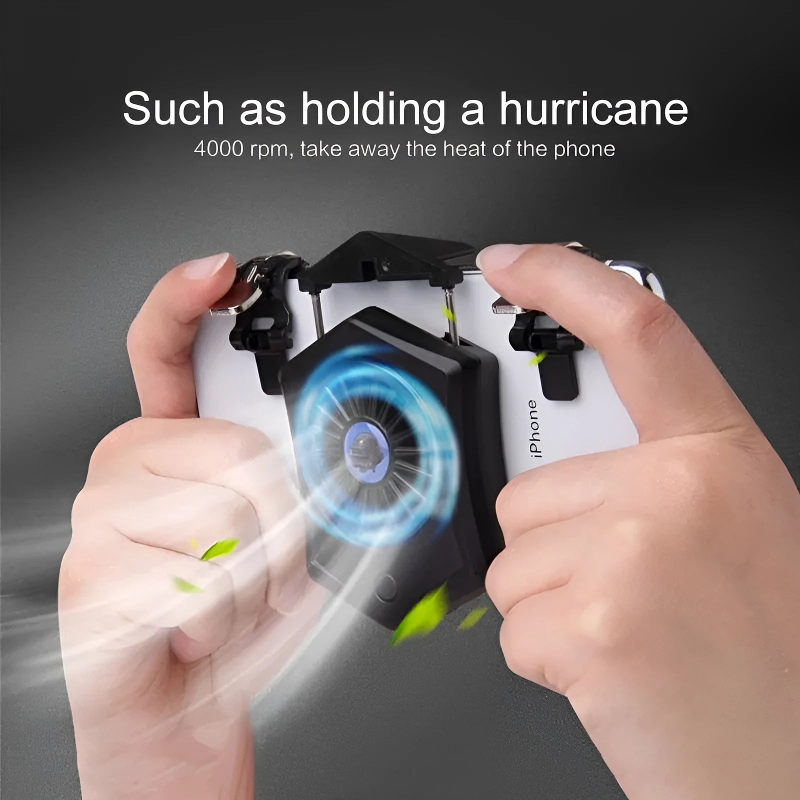 Black or white USB mobile phone radiator cooling fan accessory for gaming consoles and smartphones