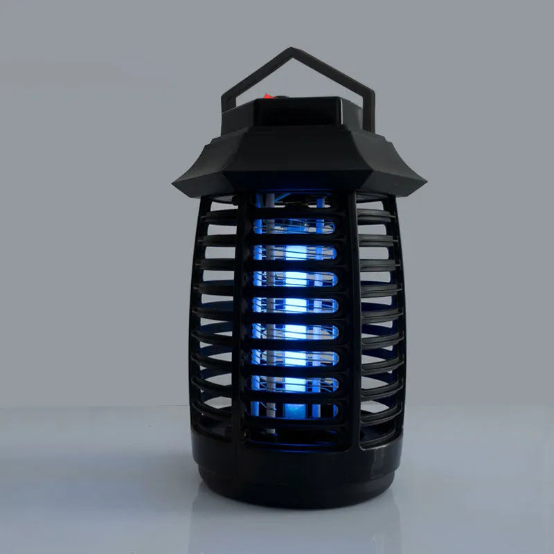 Black aromatherapy mosquito lamp with UV tube for indoor insect control