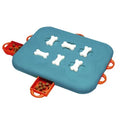 Blue plastic pet puzzle toy with casino treasure hunt design, 100g, for dogs and cats