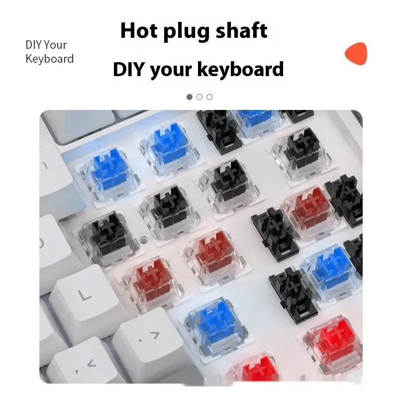 61-key compact mechanical keyboard with hot-swappable sockets and multiple switch options