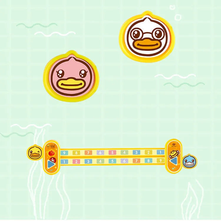 Yellow plastic cartoon digital decomposition ruler for children's mathematics education