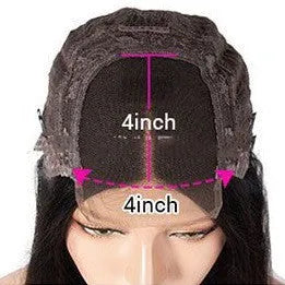 Real human hair 4x4 lace headgear wig with double-layer mechanism in star fashion style for ladies