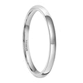 Silver-colour titanium steel unisex fashion ring shown in 2mm, 4mm, 6mm, and 8mm width options.