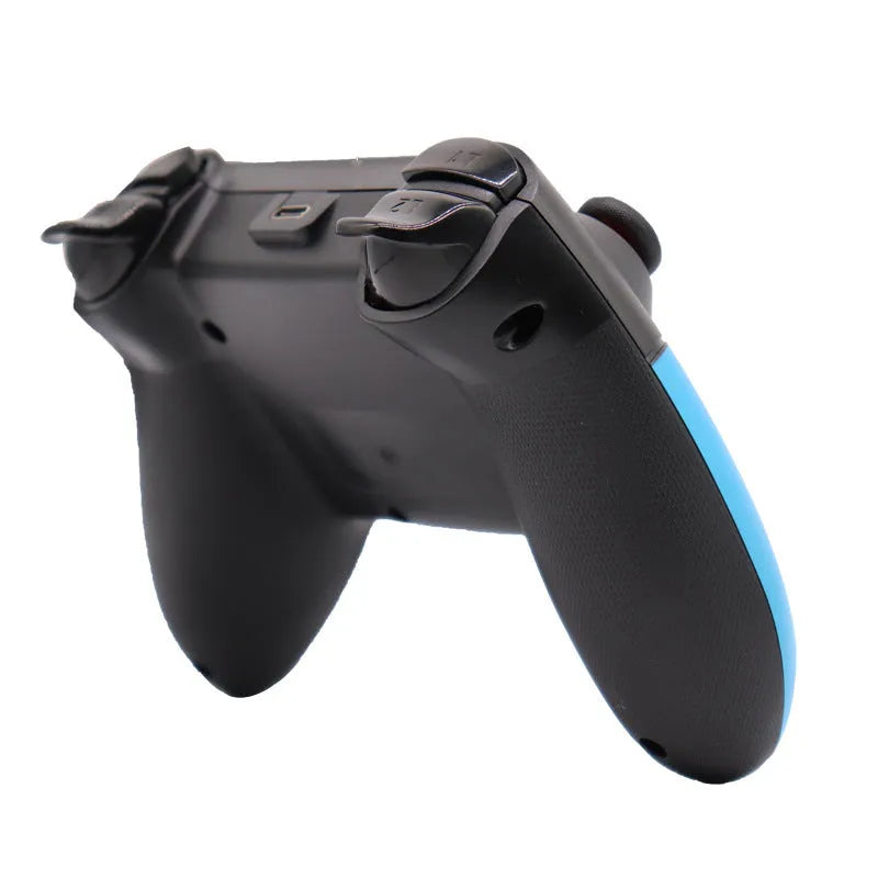 Bluetooth gamepad controller for Switch, PC, and Android in red and blue colour options.
