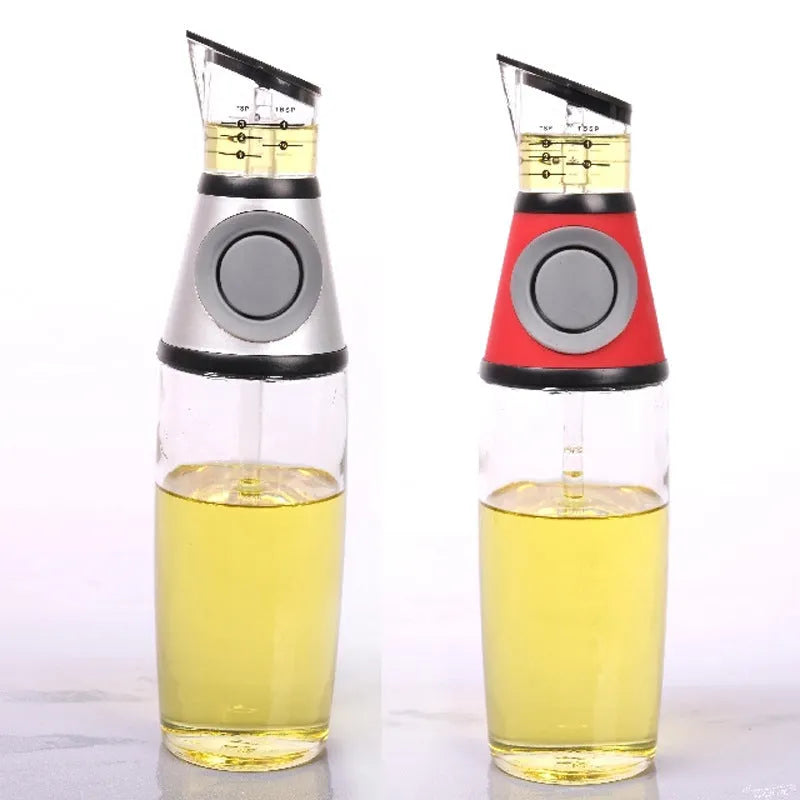 500ml high white glass oil bottle, 8 x 8 x 28.5 cm, for kitchen oil and soy sauce storage