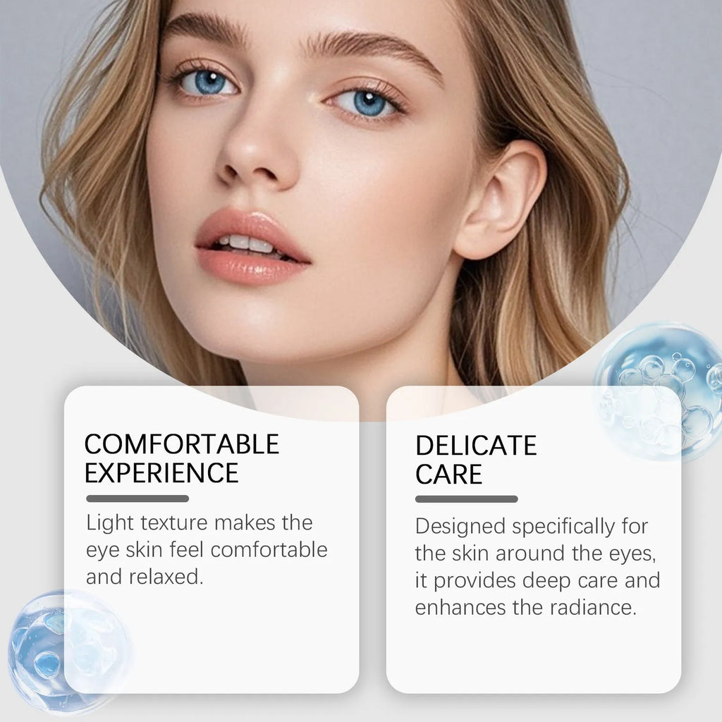 20g moisturising nourishing eye cream jar with ceramide and copper peptide ingredients