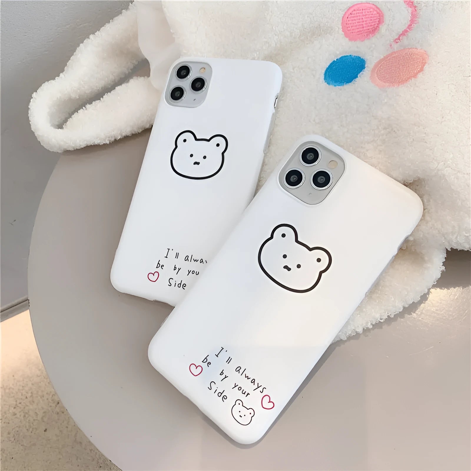 Ins bear cartoon Korean bear design soft silicone case for Apple iPhone mobile phones