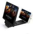 Radiation-proof 3D mobile phone screen amplifier stand with HD lens in black or white colour options for video viewing