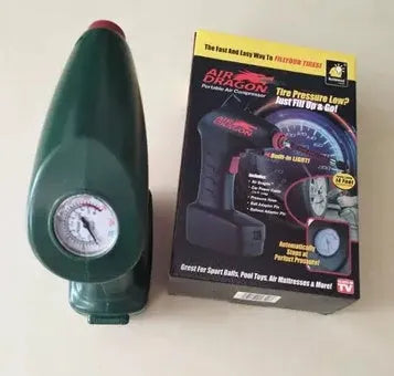 Portable car electric tyre pump with motor and air pump components