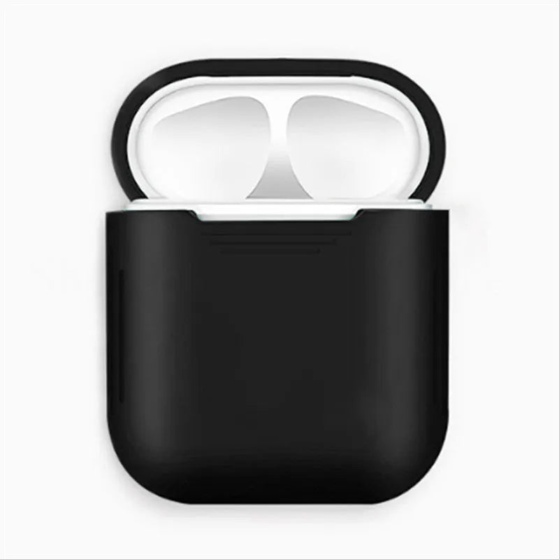Silicone and TPU shockproof protective case for Apple AirPods in various colours.