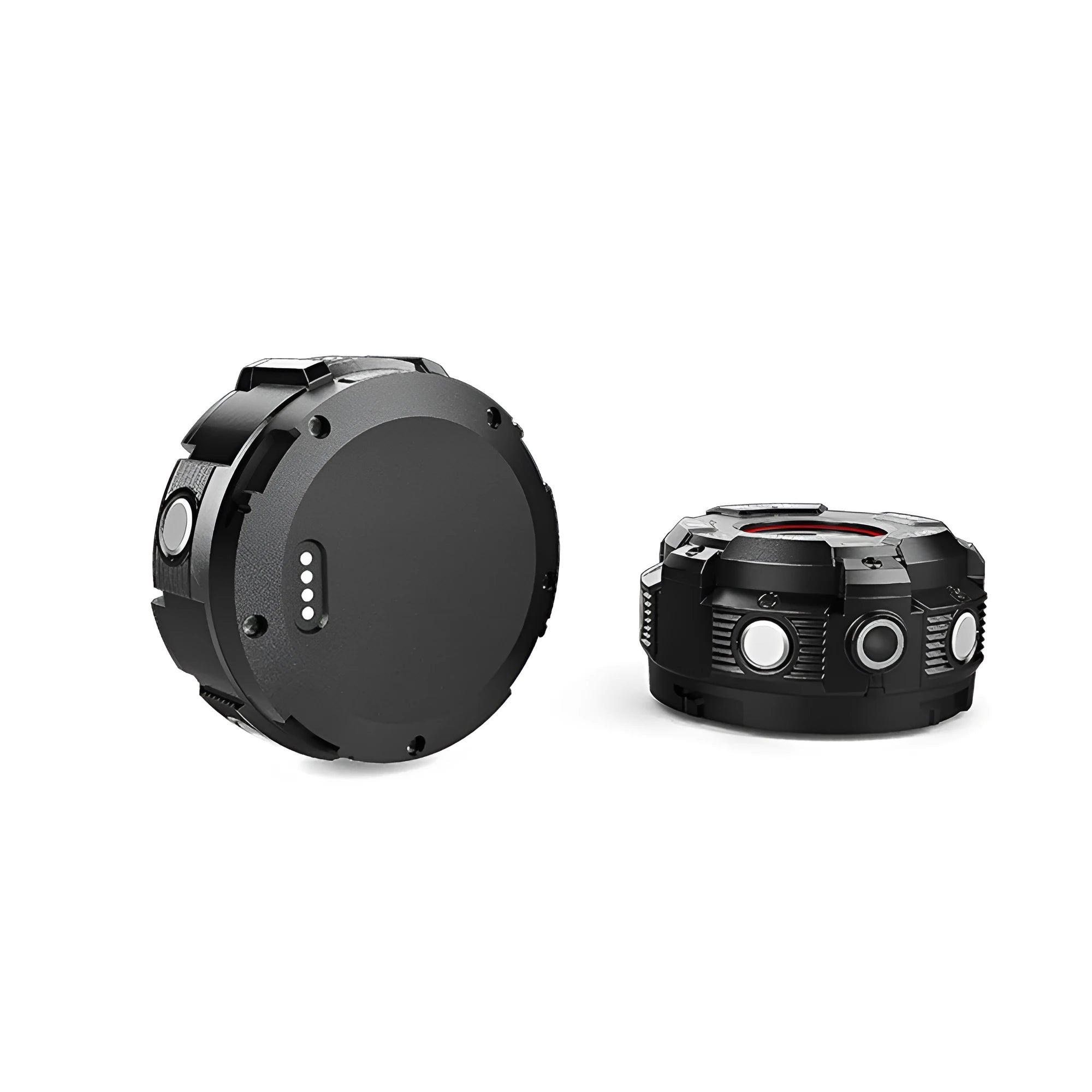 Black waterproof sports digital camera with SD card slot and USB port