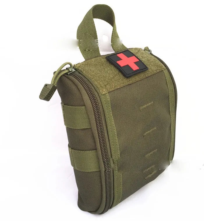 Tactical medical kit with first-aid supplies and medicines for outdoor camping and mountain climbing