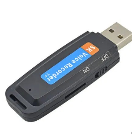 SK-001 black and white USB flash drive with creative gift design showing front and side views.