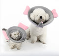 Soft fleece pet protection collar in grey with plush texture for dogs, cats, and small pets
