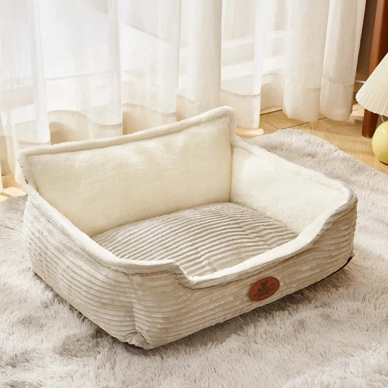 Universal kennel with removable washable bed for small and medium dogs and cats, Coffee or White