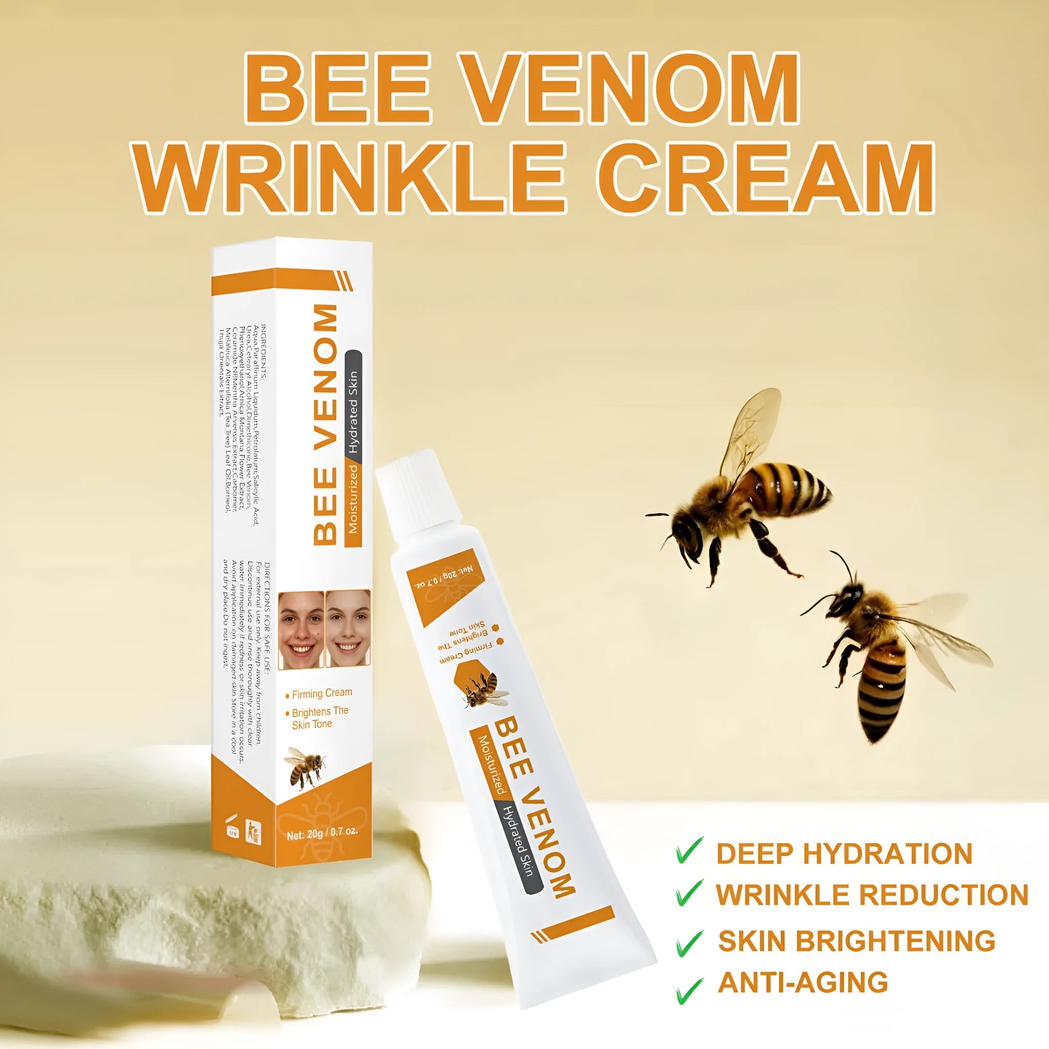 Bee Facial Neck Cream 20g skincare product for face and neck moisturisation