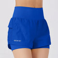 Women's cotton blend fitness shorts in loose casual style with quick-drying fabric