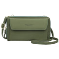 Ladies long wallet with double zipper in soft PU leather, available in six colours