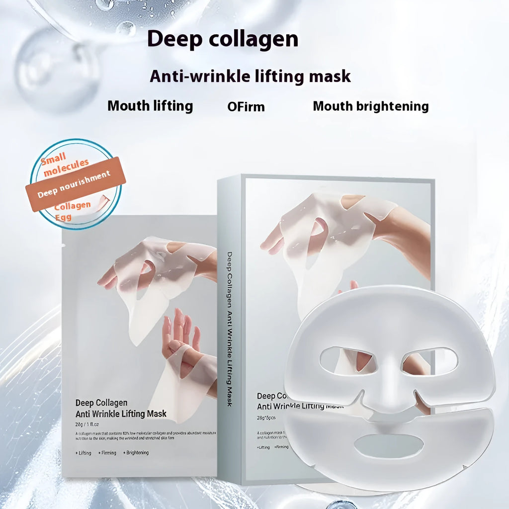Single piece 28ml collagen anti-wrinkle moisturising sheet facial mask