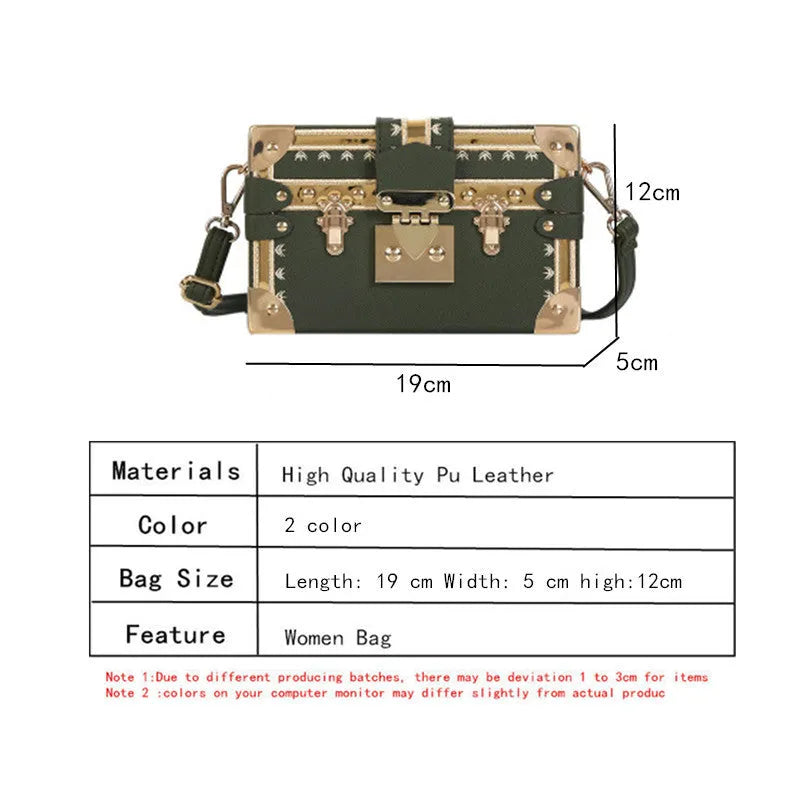 Women's hard PU shoulder bag with flap closure and single adjustable strap in black or green