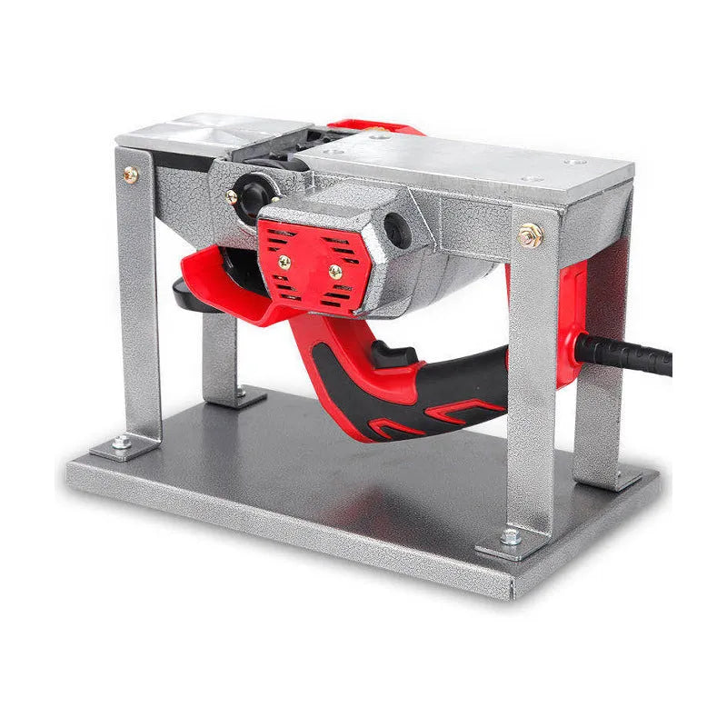 Black iron flip chip mounting bracket for a portable electric planer.