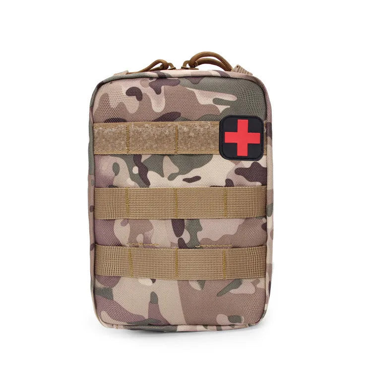Tactical nylon accessory bag with Velcro patches in Army Green colour.