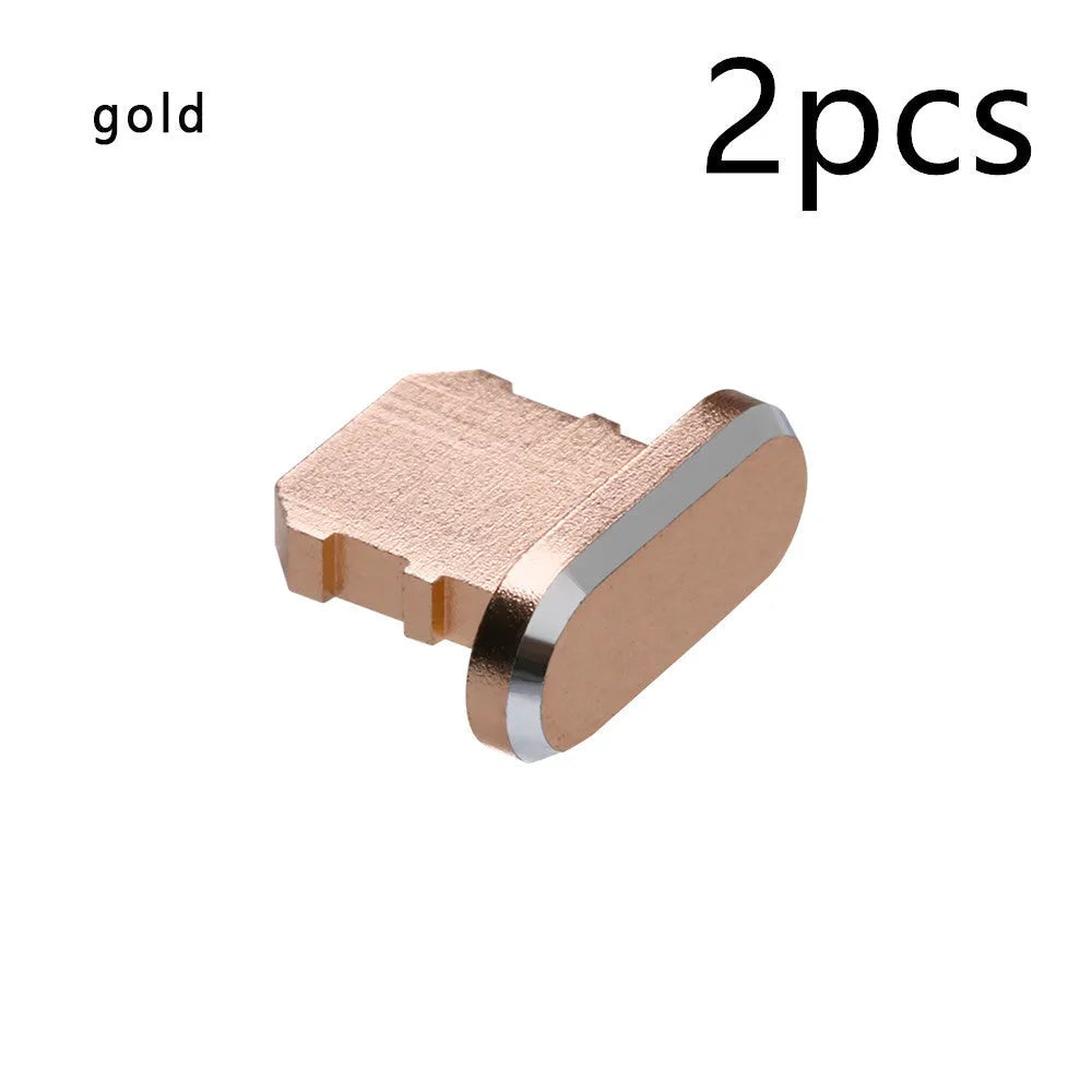 Aluminium alloy dust plug for iPhone charging port in multiple colour options.
