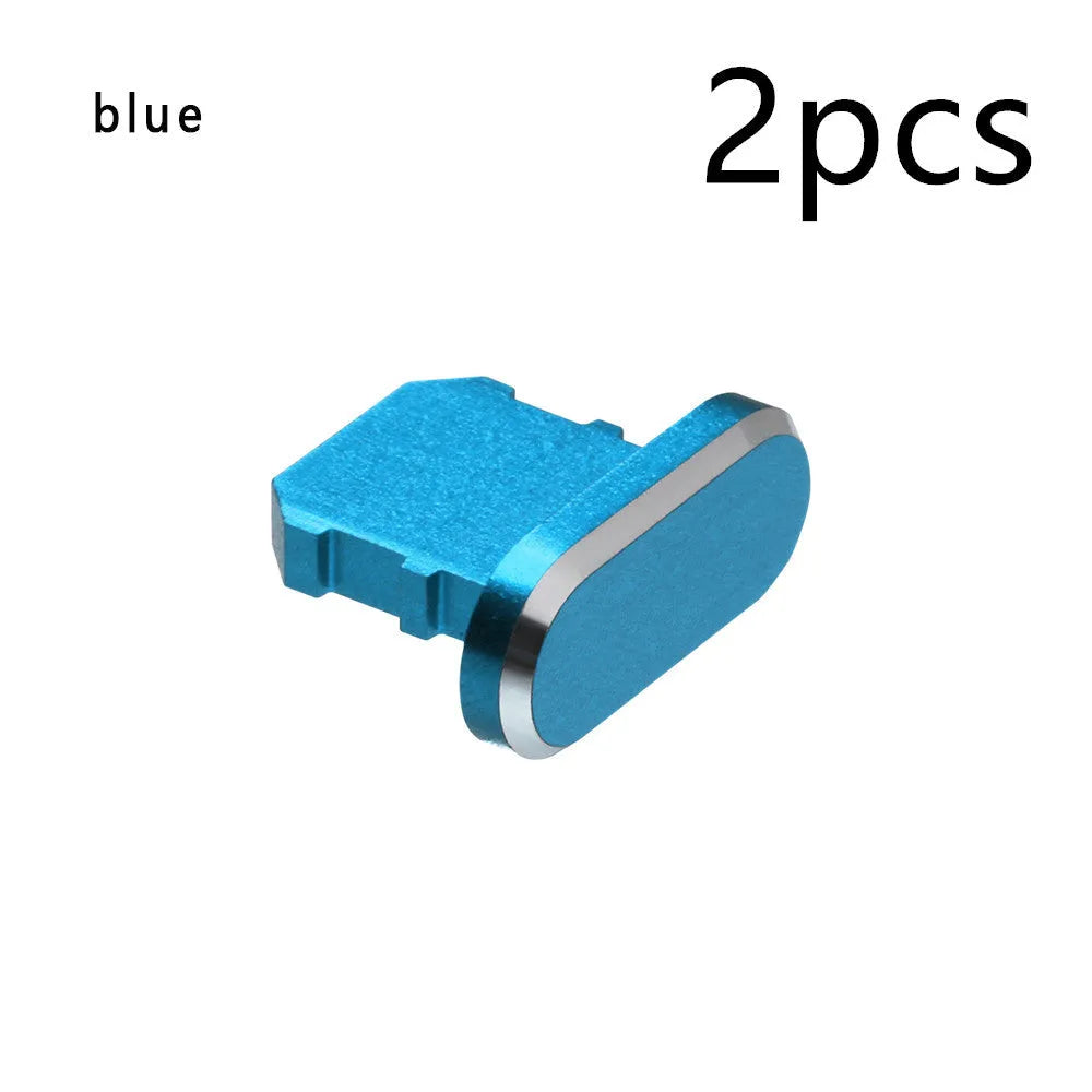 Aluminium alloy dust plug for iPhone charging port in multiple colour options.