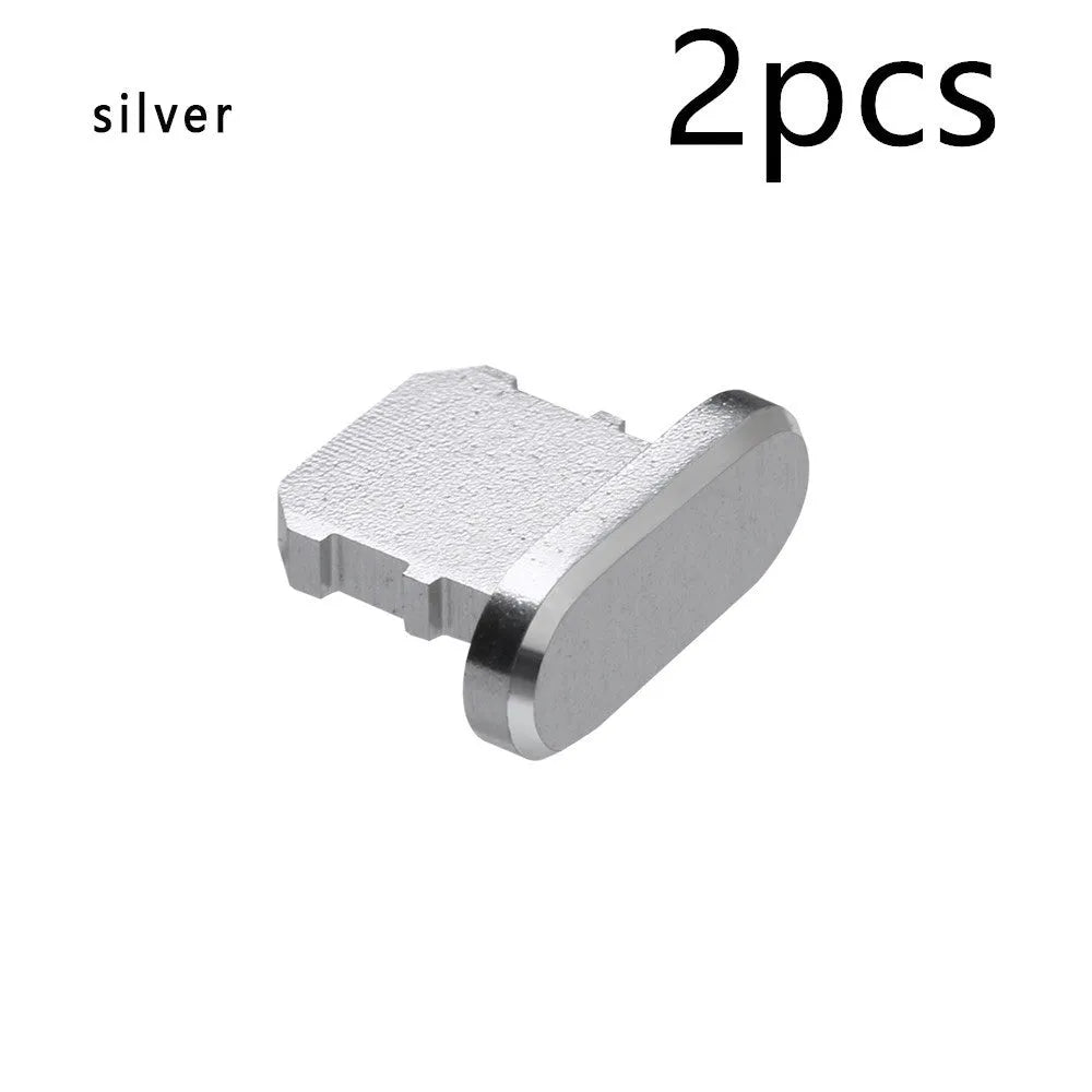 Aluminium alloy dust plug for iPhone charging port in multiple colour options.
