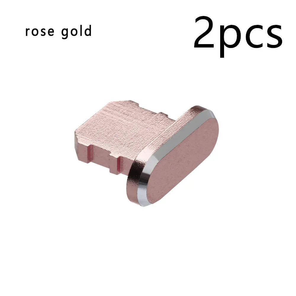 Aluminium alloy dust plug for iPhone charging port in multiple colour options.