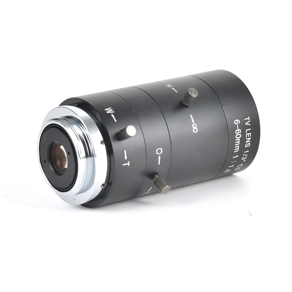Black manual aperture 6-60mm CS mount camera lens for CCTV security cameras