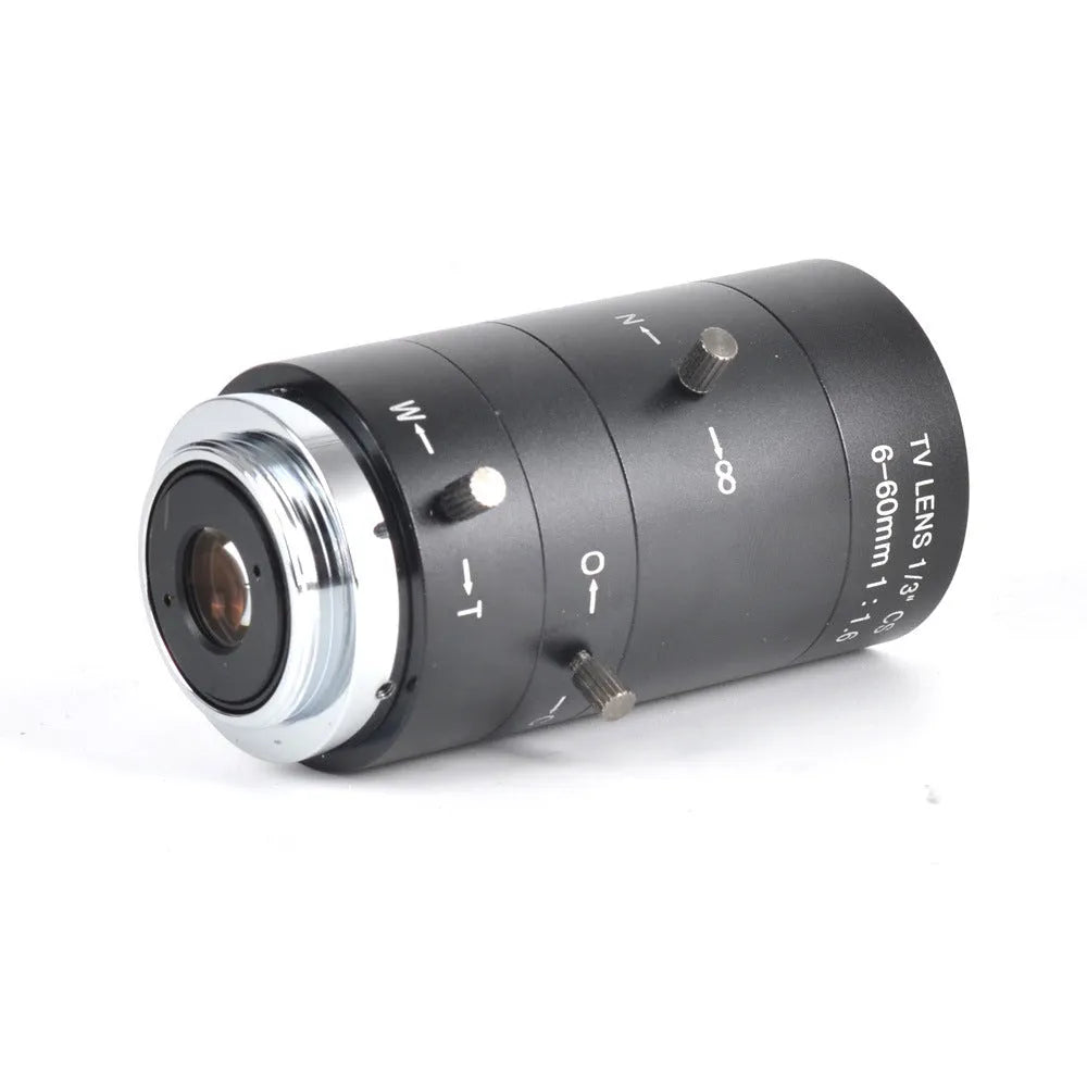 Black manual aperture 6-60mm CS mount camera lens for CCTV security cameras
