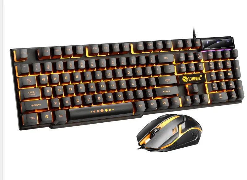 Limei GTX300 gaming keyboard and mouse set with backlight in four colour variations