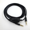 Black universal audio cable for game headsets with oxygen-free copper wire construction