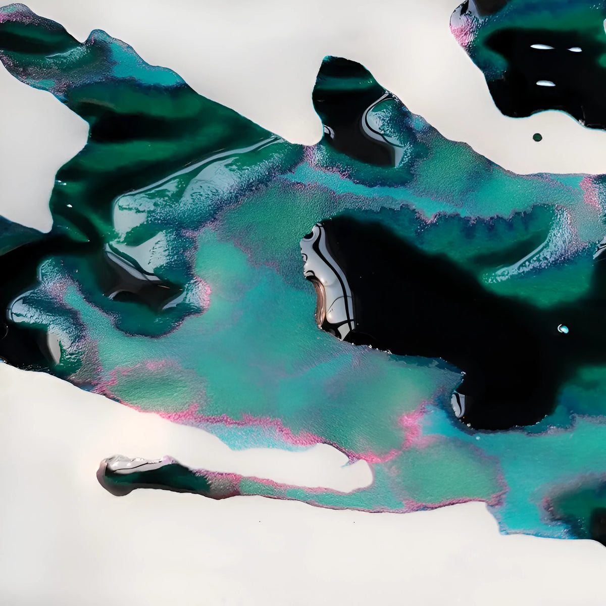 Strong sheen gradient fountain pen ink with gold powder effect in red tide and truffle colours