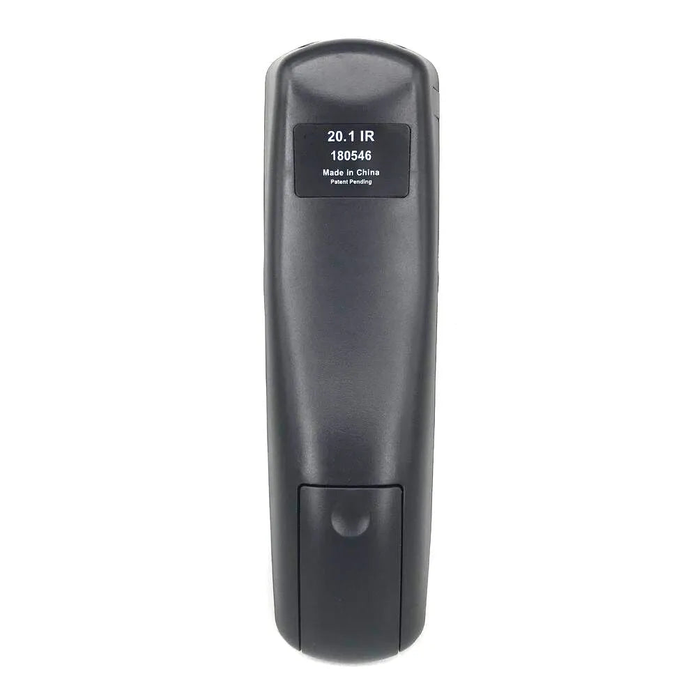 Flat black universal remote control for DISH Network and SAT VIP TV DVD devices.