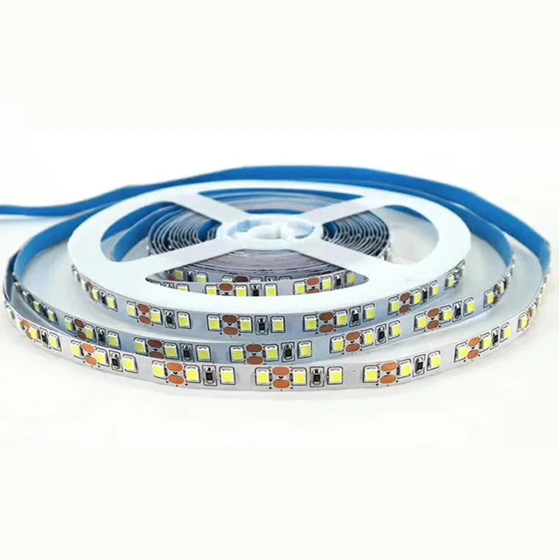 A flexible white LED light strip, 12V, for mounting on retail shelves or counters.