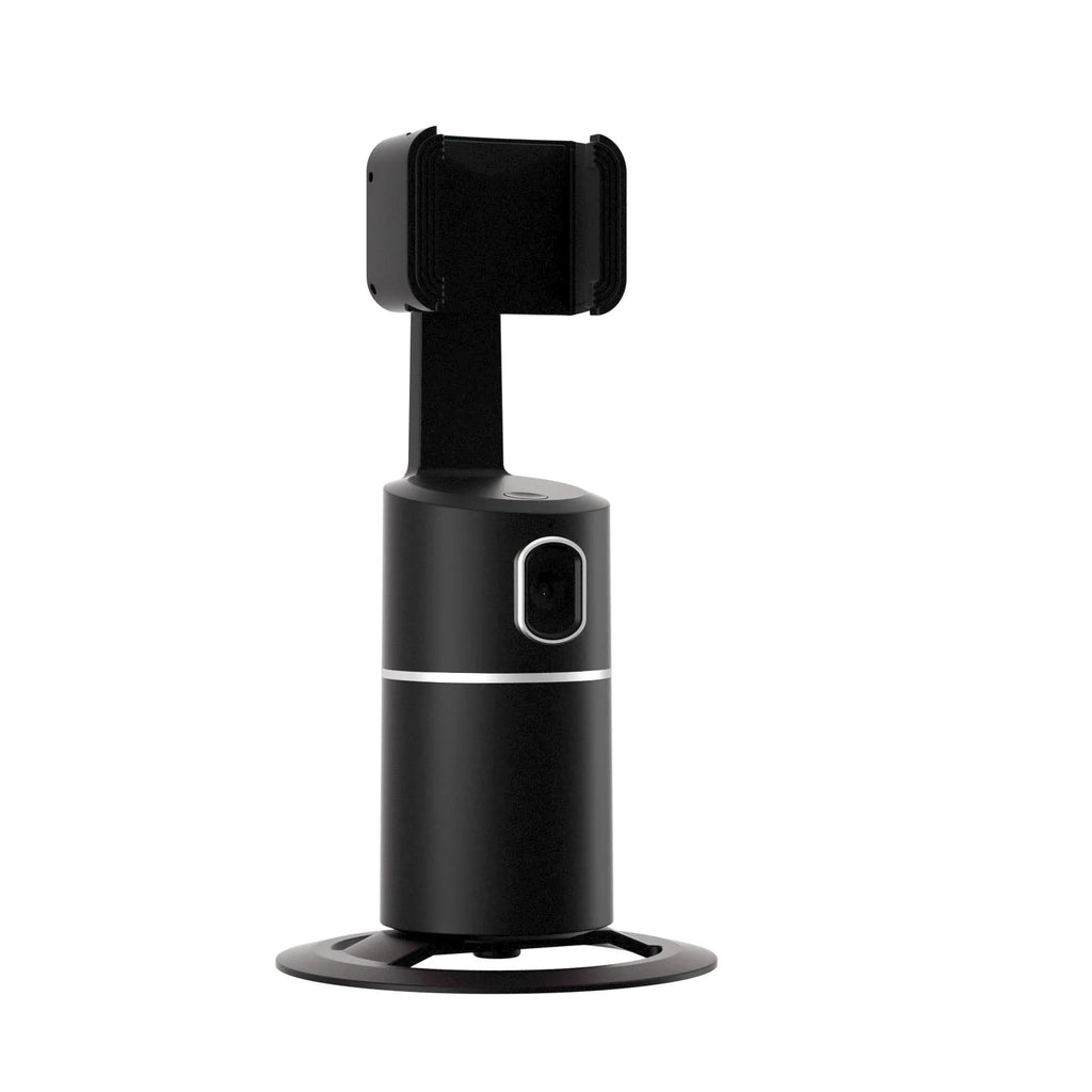 Smartphone tracking gimbal stabiliser with clip installation in black, pink or white colours