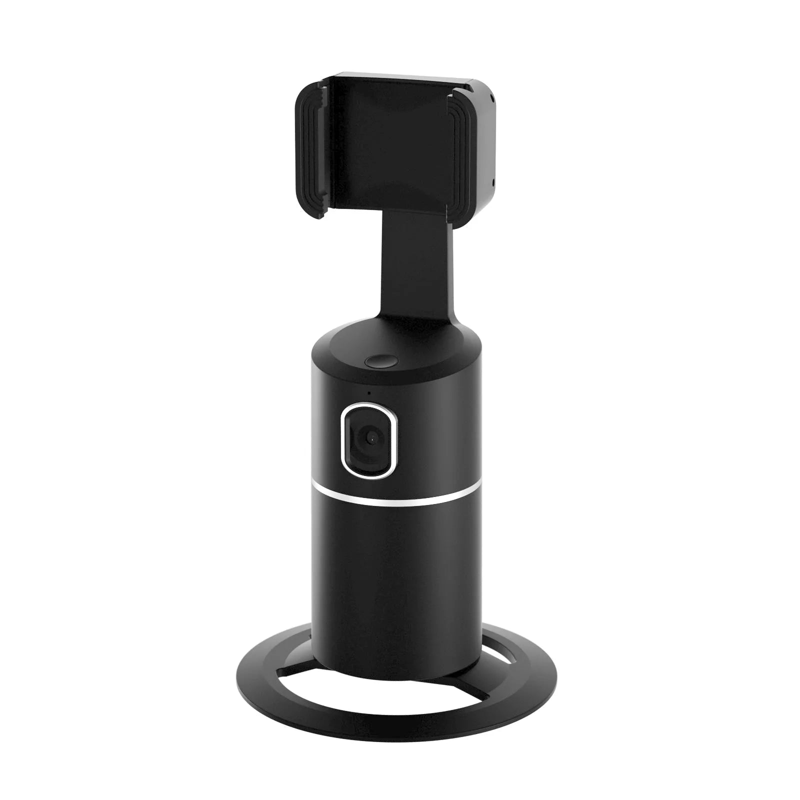 Smartphone tracking gimbal stabiliser with clip installation in black, pink or white colours