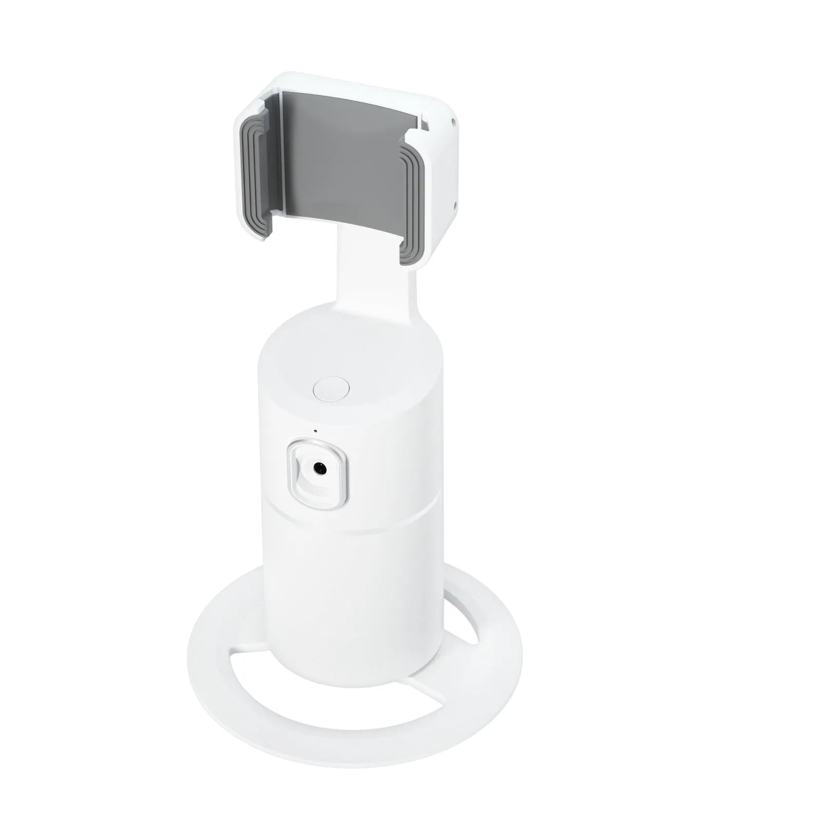 Smartphone tracking gimbal stabiliser with clip installation in black, pink or white colours