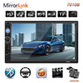 Black 7-inch digital signage player with remote control, supporting SD card and USB playback