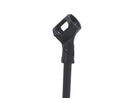 Black metal desktop microphone bracket with 22cm height and 10.5cm base for conference recording