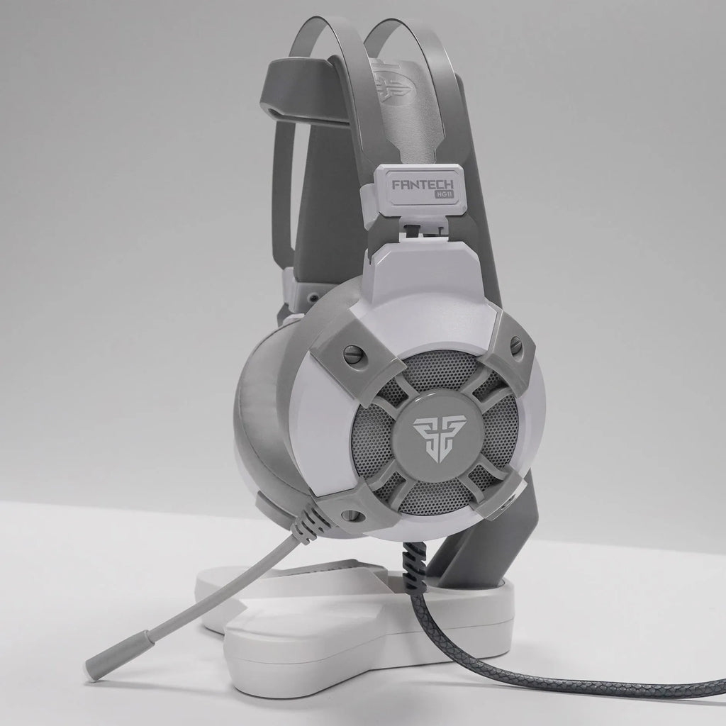 Black FANTECH HG11 USB gaming headset with RGB lights on the earcups