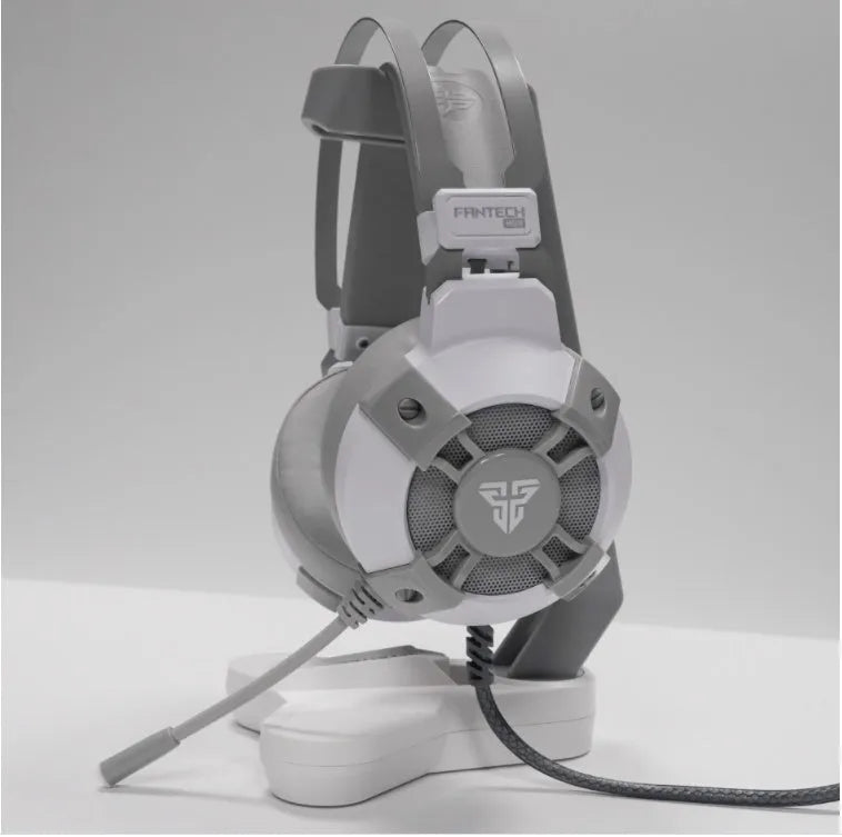 Black FANTECH HG11 USB gaming headset with RGB lights on the earcups